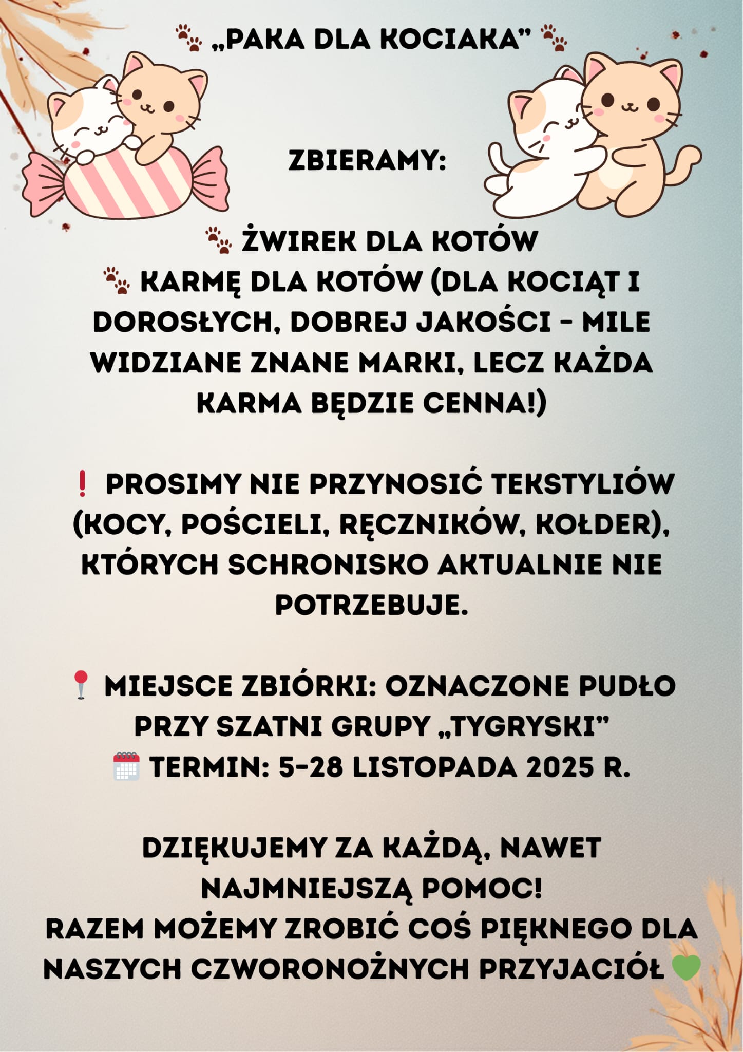 Wspieramy Schronisko dla Bezdomnych zwierząt w Świnoujściu.